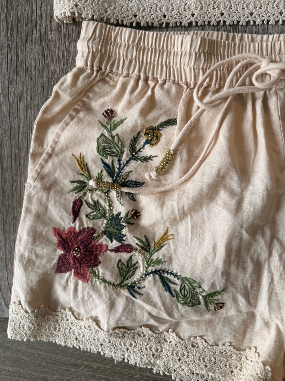 Zara Floral Embroidered Cami Tank & Shorts Matching Set Size S - Picture 8 of 9